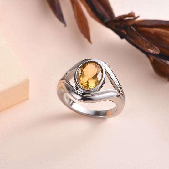 Citrin Ring, Edelstahl ca. 2.40 ct