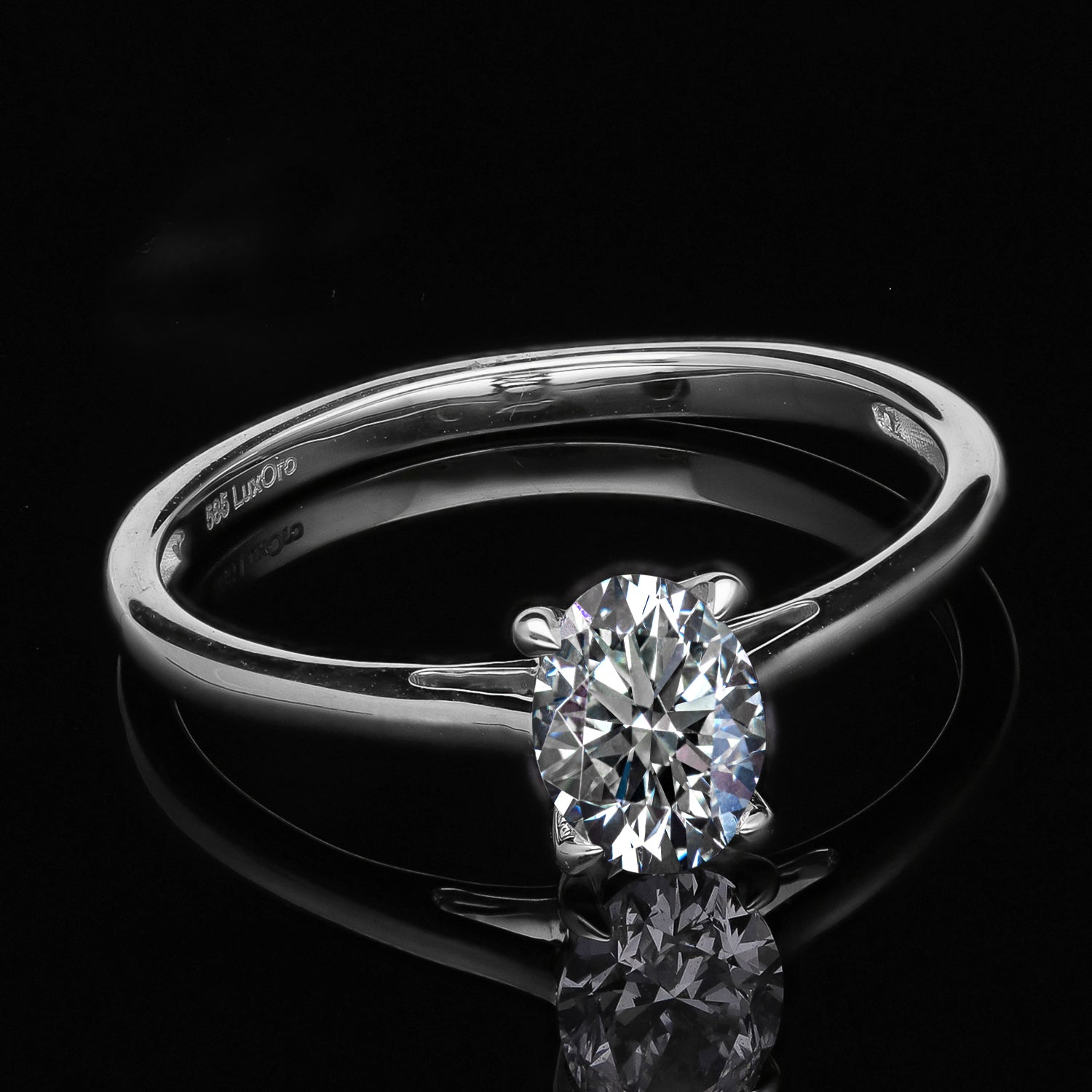 Lab Grown - Diamant VS1-E Ring, IGI Zertifiziert, 585 Gold (Größe 17.00) ca. 1.00 ct