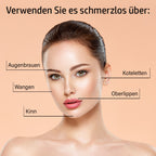 BEAUTECH Mini Sonic Pfirsichflaum-Entferner - 2-in-1 Dermaplaning & Augenbrauen-Trimmer, mit 6 Ersatzklingen und LED-Funktion, Größe: 13x2,7x1,1 cm