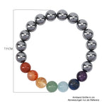 Terahertz mit Mehrfarbige Chakra Edelsteine flexibles Armband