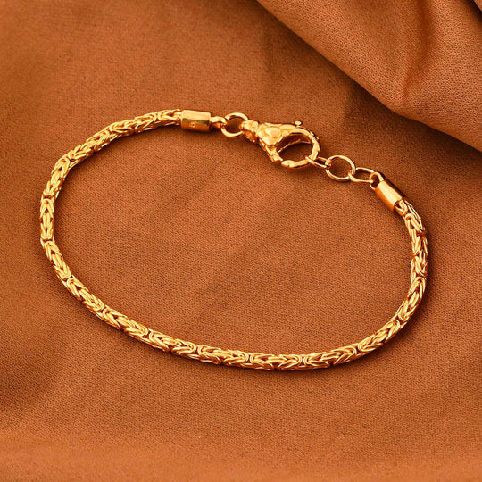 Royal Bali Kollektion - Borobudur Armband, ca. 20 cm 925 Silber 916 Gelbgold Vermeil, ca. 9,69g