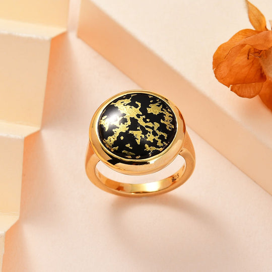 Tucson Exklusive- Goldenite Ring 925 Silber Gelbgold Vermeil (Größe 17.00) ca. 7.09 ct