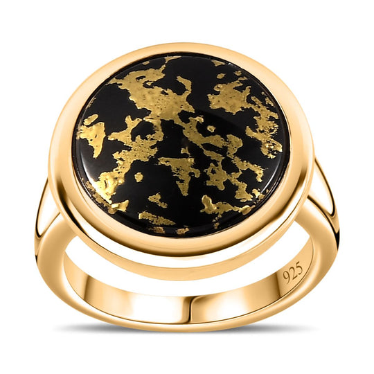 Tucson Exklusive- Goldenite Ring 925 Silber Gelbgold Vermeil (Größe 17.00) ca. 7.09 ct