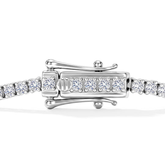 LUXURIANT SGL zertifiziertes VS-EF Labor Diamant Armband in 585 Weißgold, 19 cm - 5 ct.