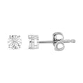Weißer Diamant Ohrringe 925 Silber platiniert
