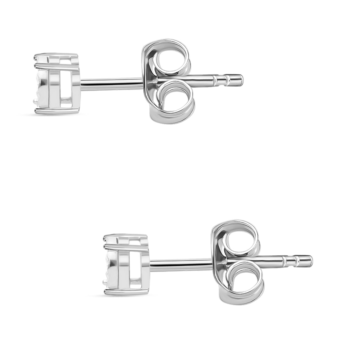 Weißer Diamant Ohrringe 925 Silber platiniert