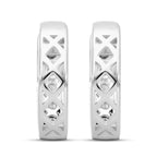 Weißer Diamant Ohrringe 925 Silber platiniert ca. 0.05 ct
