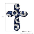 Blauer Diamant Anhänger 925 Silber platiniert