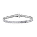 Moissanit Armband ca. 20 cm 925 Silber rhodiniert ca. 16,11 ct.