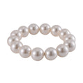 Flexibles weißes Muschelkernperle Armband