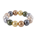 Flexibles mehrfarbiges Muschelkernperle Armband