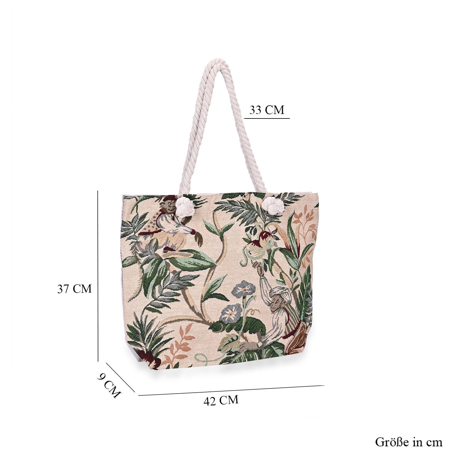 Beige mit Blumendruck