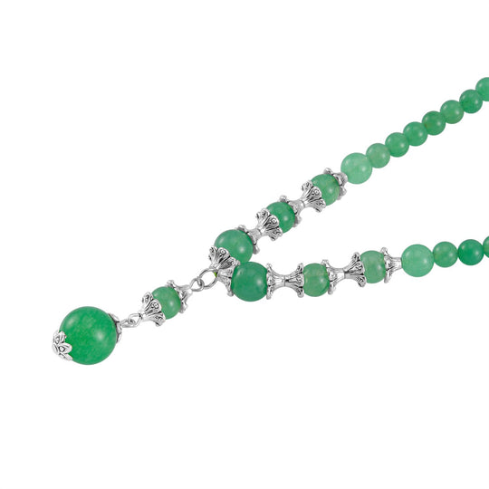 Grüner Aventurin Halskette, ca. 45 cm, ca. 165.00 ct