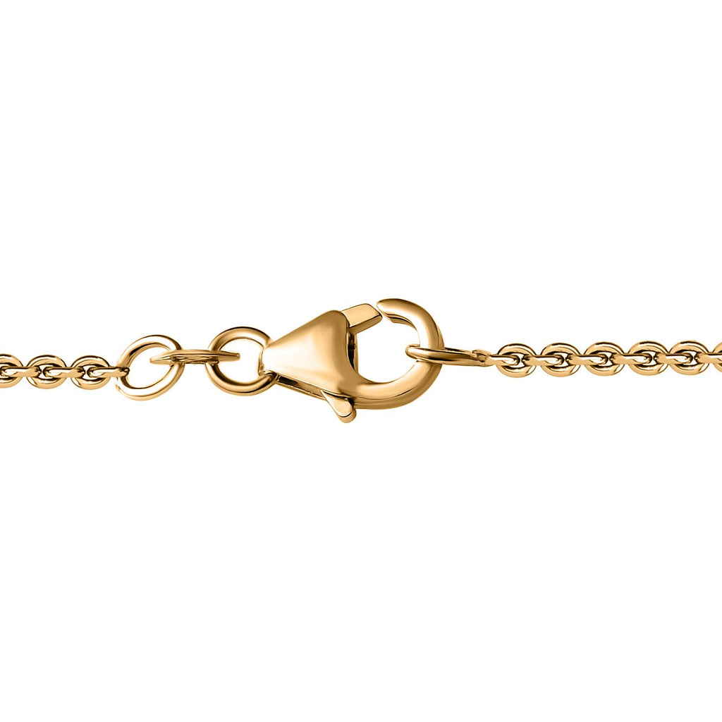 Kanchanaburi Blauer Saphir, Weißer Diamant Halskette ca. 45 cm 925 Silber Gelbgold Vermeil ca. 0,22 ct.