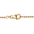 Kanchanaburi Blauer Saphir, Weißer Diamant Halskette ca. 45 cm 925 Silber Gelbgold Vermeil ca. 0,22 ct.