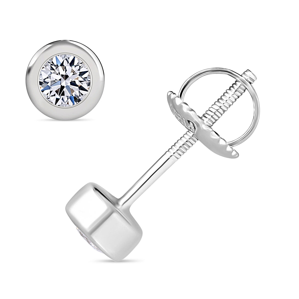Signature Kollektion - Weißer Diamant SI-GH, IGI Zertifiziert Ohrringe, 950 Platin, ca. 0.25 ct