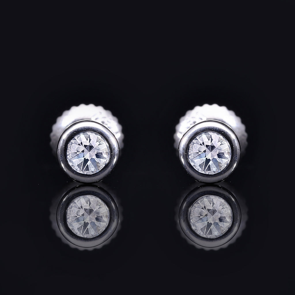 Signature Kollektion - Weißer Diamant SI-GH, IGI Zertifiziert Ohrringe, 950 Platin, ca. 0.25 ct