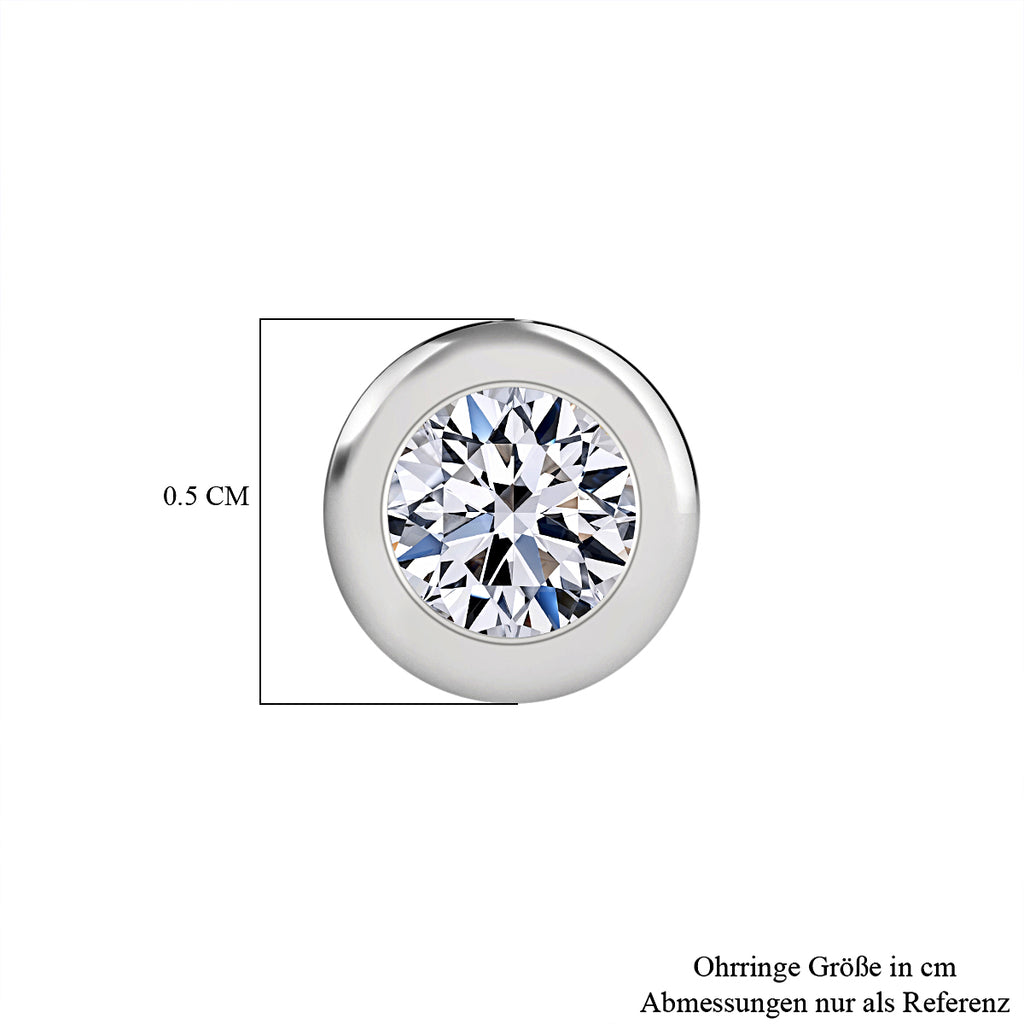 Signature Kollektion - Weißer Diamant SI-GH, IGI Zertifiziert Ohrringe, 950 Platin, ca. 0.25 ct