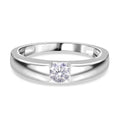 Signature Kollektion - Weißer Diamant VS Ring, IGI Zertifiziert, 950 Platin (Größe 19.00) ca. 0.50 ct