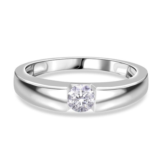 Signature Kollektion - Weißer Diamant VS Ring, IGI Zertifiziert, 950 Platin (Größe 19.00) ca. 0.50 ct