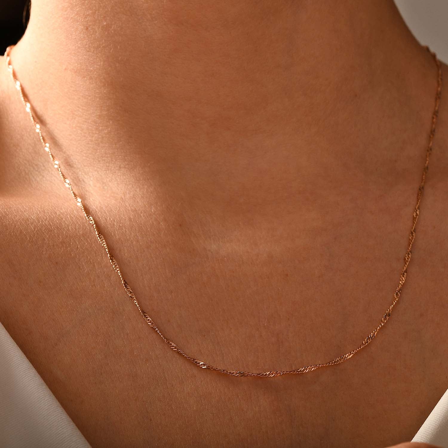 925 Silber rosévergoldetKette ca. 60 cm ca. 2,80g