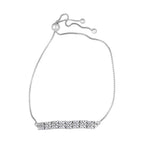 Weißer Diamant Armband, ca. 19 cm, 925 Silber platiniert, ca. 0.50 ct