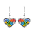 Mehrfarbiges Murano-Stil Glas Ohrringe 316L Edelstahl