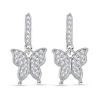 Moissanit Ohrringe, 925 Silber rhodiniert, ca. 0.93 ct