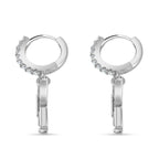 Moissanit Ohrringe, 925 Silber rhodiniert, ca. 0.93 ct