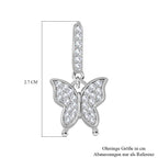 Moissanit Ohrringe, 925 Silber rhodiniert, ca. 0.93 ct