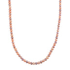 AAA Mehrfarbige Süßwasser Perle Halskette, ca. 50 cm, 925 Silber vergoldet