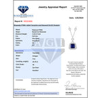 CHAIRMAN VAULT COLLECTION - AAAA Tansanit, Weißer Diamant AGI zertifiziert Halskette, zertifiziert und geprüft, 950 Platin ca. 26.06 ct