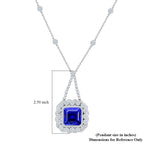 CHAIRMAN VAULT COLLECTION - AAAA Tansanit, Weißer Diamant AGI zertifiziert Anhänger, zertifiziert und geprüft, 950 Platin ca. 43.35 ct
