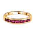 JCK Vegas Exklusive Kollektion - Afrikanischer Rubin (Fissure gefüllt) Ring 925 Silber vergoldet (Größe 21.00) ca. 0.99 ct