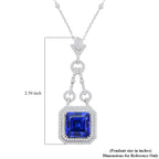 CHAIRMAN VAULT COLLECTION - AAAA Tansanit, Weißer Diamant AGI zertifiziert Anhänger, zertifiziert und geprüft, 950 Platin ca. 24.86 ct