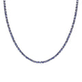 Tansanit Halskette ca. 45 cm 925 Silber platiniert ca. 16,80 ct.