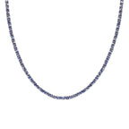 Tansanit Halskette ca. 45 cm 925 Silber platiniert ca. 16,80 ct.