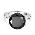 Elite Shungit Ring, 925 Silber rhodiniert (Größe 19.00), ca. 3.27 ct