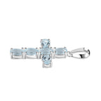 Himmelblauer Topas Anhänger 925 Silber ca. 2.97 ct
