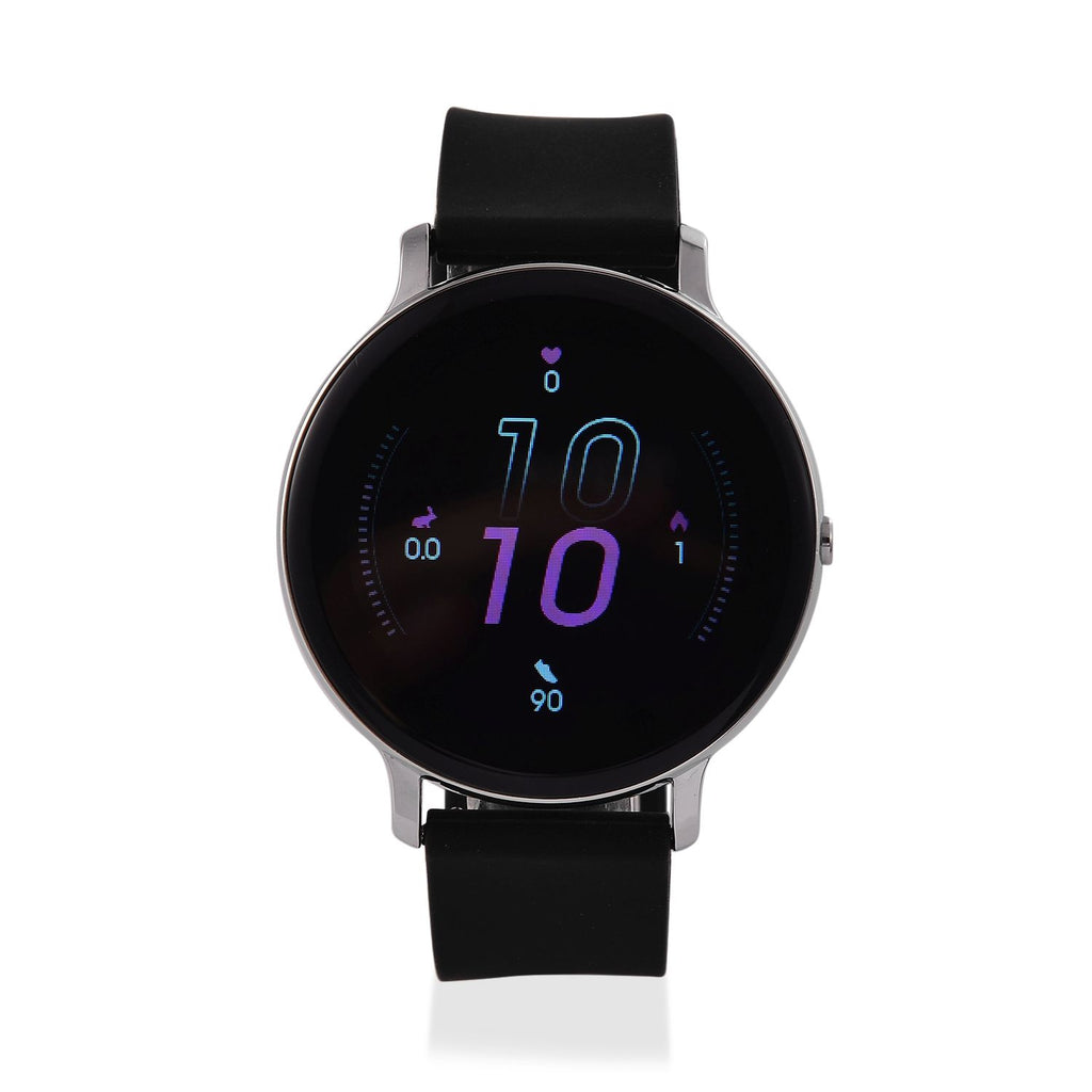 STRADA Hiwatch Plus Smartwatch - Schwarz-Goldenes Gehäuse mit Silikonarmband, umfassende Gesundheits- und Sportfunktionen, Bluetooth 5.0