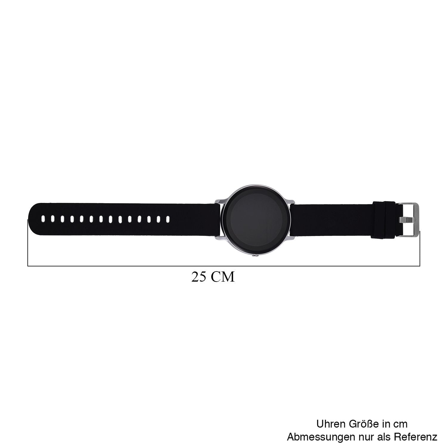 STRADA Hiwatch Plus Smartwatch - Schwarz-Goldenes Gehäuse mit Silikonarmband, umfassende Gesundheits- und Sportfunktionen, Bluetooth 5.0