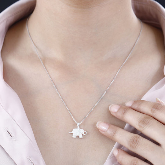 Weißer Diamant Anhänger 925 Silber ca.