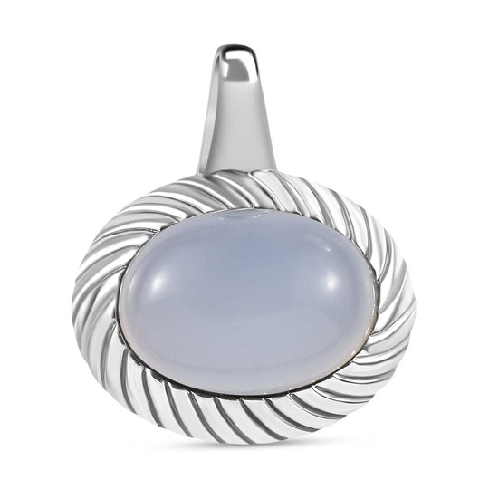 Blaues Türkis Anhänger  Edelstahl ca. 5.75 ct
