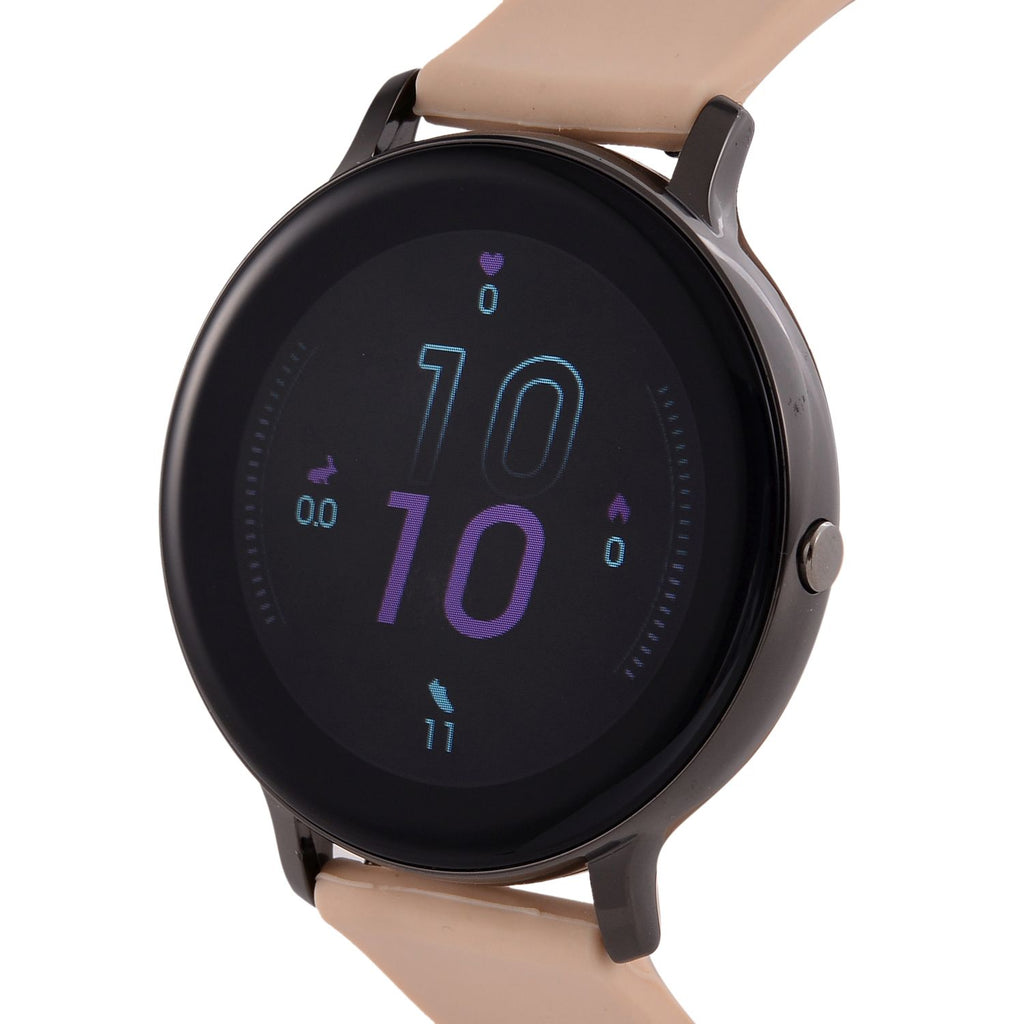 STRADA Hiwatch Plus Smartwatch - Schwarz-Goldenes Gehäuse mit Silikonarmband, Multisportmodi und Gesundheitsüberwachung, Bluetooth 5.0