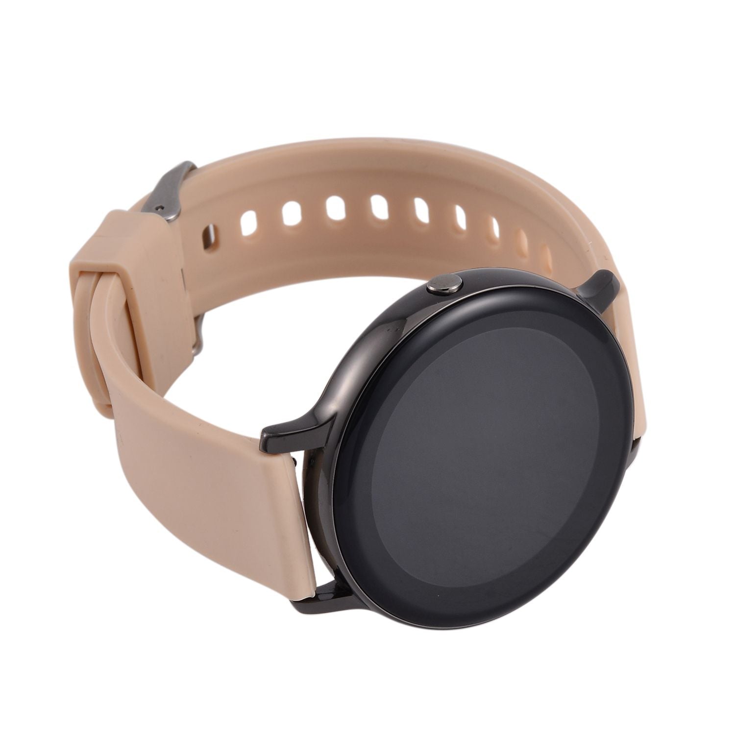 STRADA Hiwatch Plus Smartwatch - Schwarz-Goldenes Gehäuse mit Silikonarmband, Multisportmodi und Gesundheitsüberwachung, Bluetooth 5.0