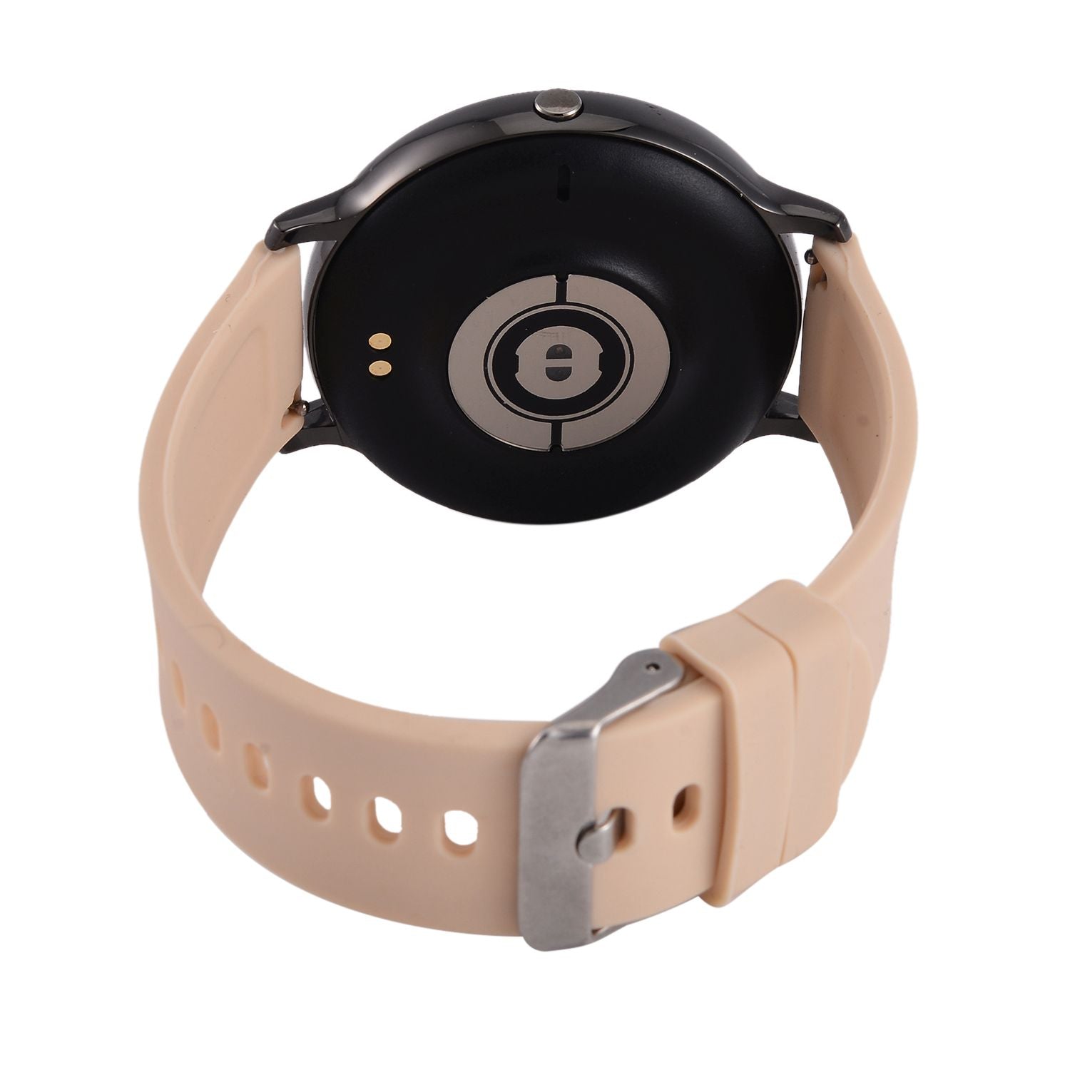 STRADA Hiwatch Plus Smartwatch - Schwarz-Goldenes Gehäuse mit Silikonarmband, Multisportmodi und Gesundheitsüberwachung, Bluetooth 5.0