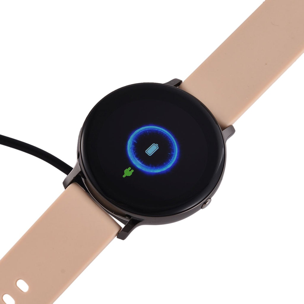 STRADA Hiwatch Plus Smartwatch - Schwarz-Goldenes Gehäuse mit Silikonarmband, Multisportmodi und Gesundheitsüberwachung, Bluetooth 5.0