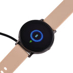 STRADA Hiwatch Plus Smartwatch - Schwarz-Goldenes Gehäuse mit Silikonarmband, Multisportmodi und Gesundheitsüberwachung, Bluetooth 5.0