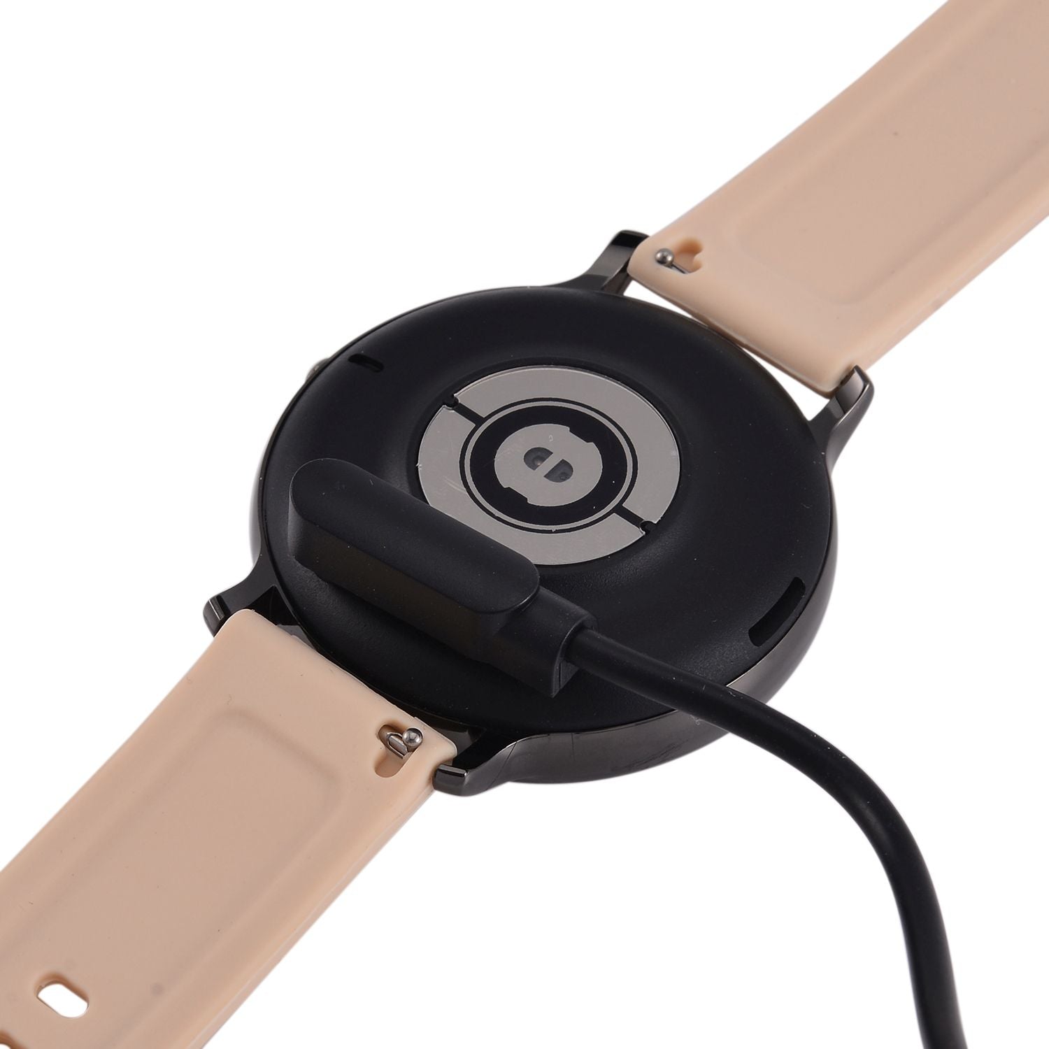 STRADA Hiwatch Plus Smartwatch - Schwarz-Goldenes Gehäuse mit Silikonarmband, Multisportmodi und Gesundheitsüberwachung, Bluetooth 5.0