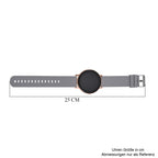 STRADA Hiwatch Plus Elegante Smartwatch - Roségold mit Grauem Silikonarmband, umfassende Gesundheits- und Sportfunktionen, Bluetooth 5.0